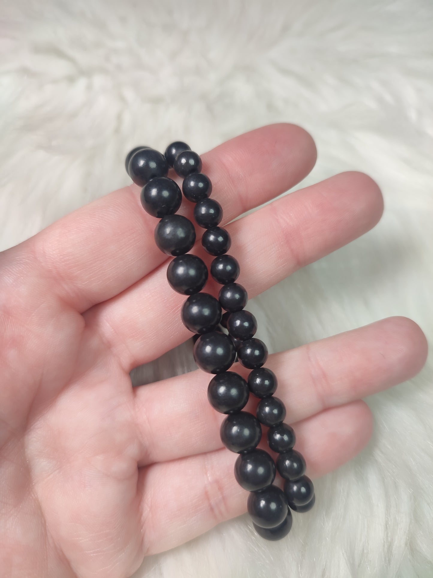 Pulsera bolas shungit - diferentes medidas
