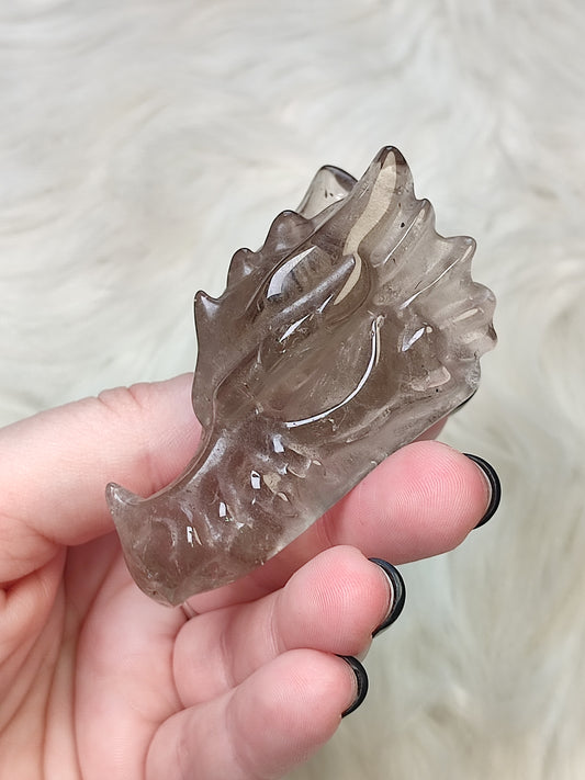 Dragón de apatito cuarzo ahumado 133