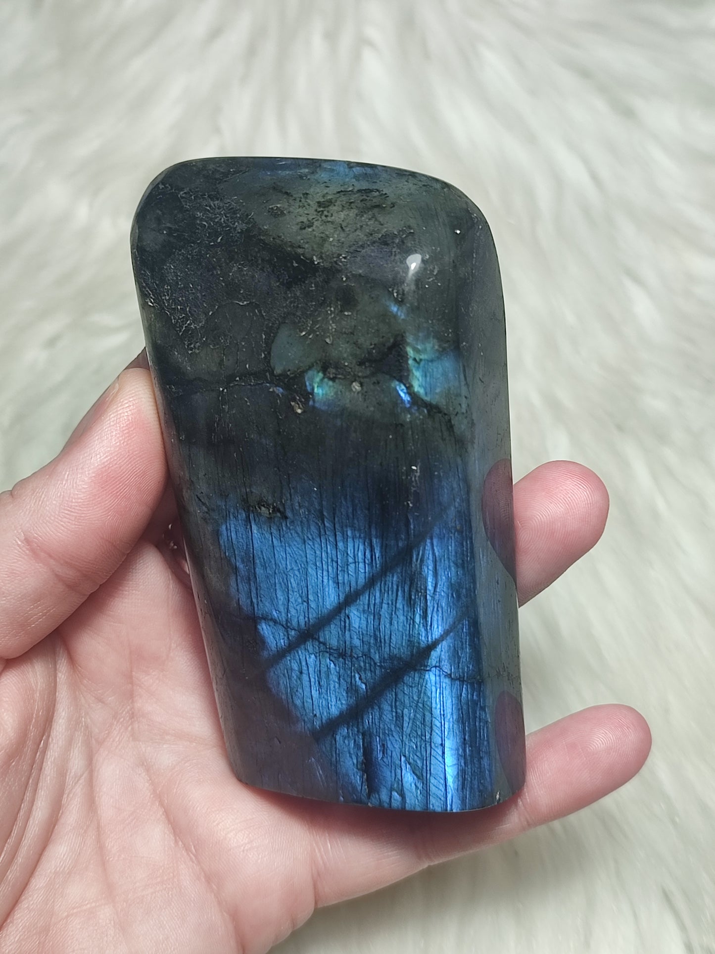 Freeform Labradorita multicolor 257 gramos n° 5 - video