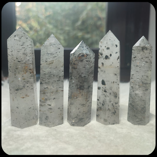 Punta cuarzo con biotita - videos