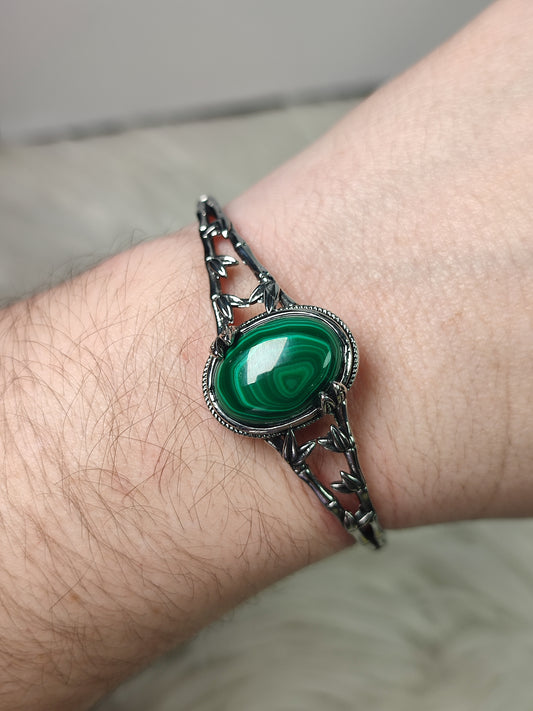 Brazalete ajustable con malaquita - n° 3