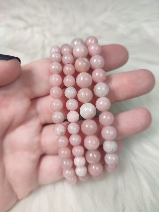 Pulsera bolas ópalo rosa - diferentes medidas