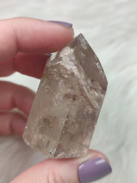 Punta cuarzo jardín ahumado 66