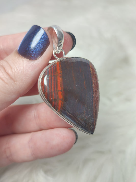 Colgante baño de plata con escolecita con estilbita n°3