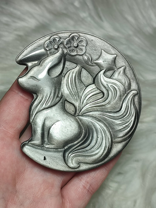 Kitsune obsidiana plateada modelo 138