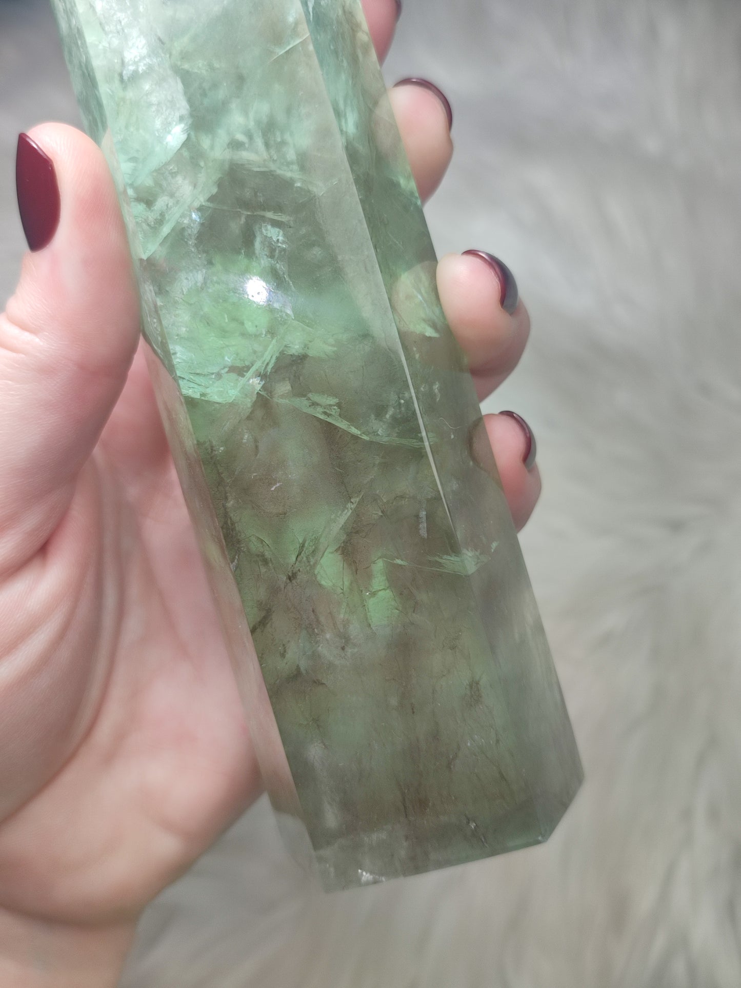 Gran Punta flúorita Ahumada 850 gramos n° 152 - Video