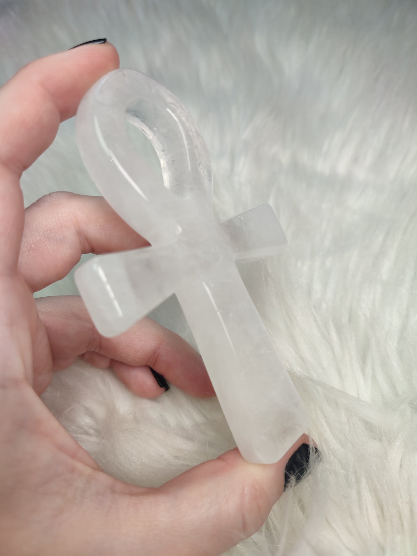 Cruz de la Vida Egipcia Ankh Cuarzo roca