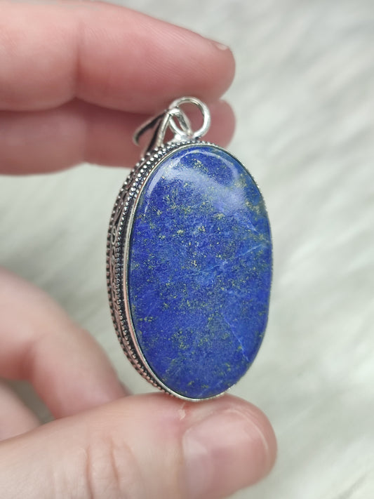 Colgante baño de plata con lapislázuli - N° 33