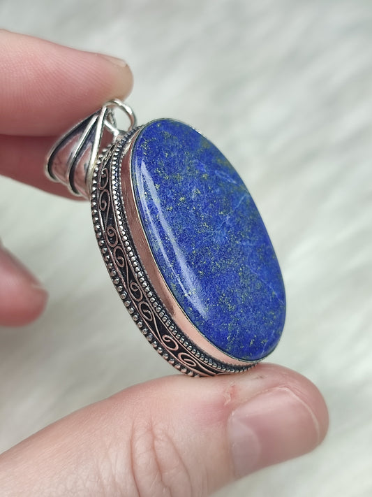 Colgante baño de plata con lapislázuli - N° 33