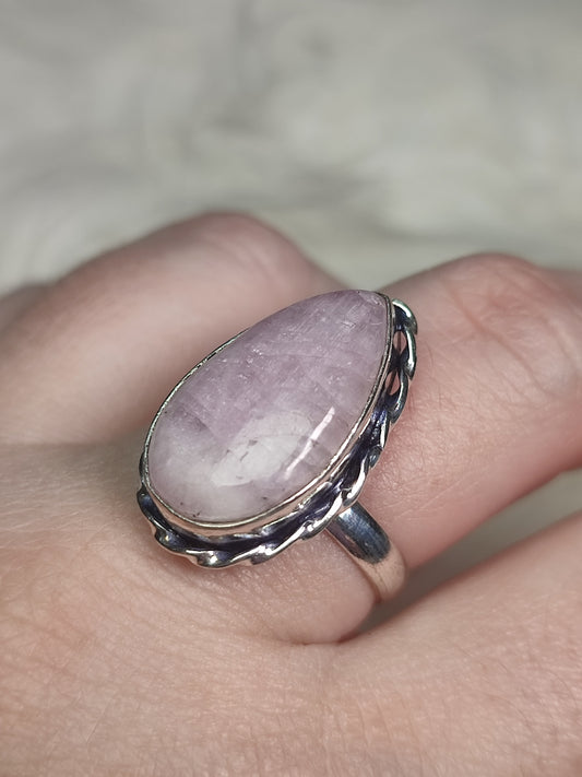 Anillo baño de plata con kuncita n° 21