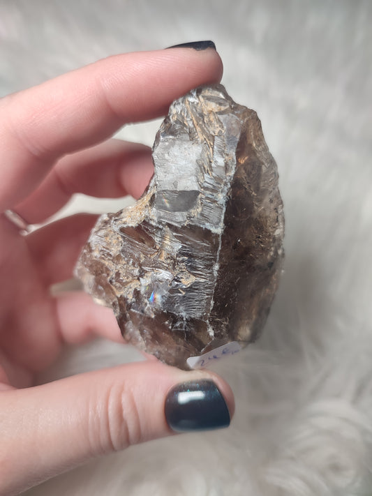 Cuarzo Esqueleto ahumado con lodo n° 16