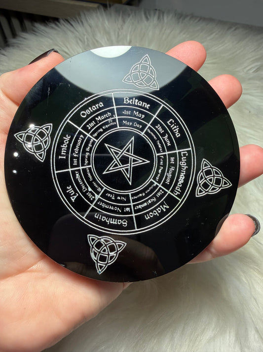 Placa cristal Sabbats Wicca - Diferentes tamaños