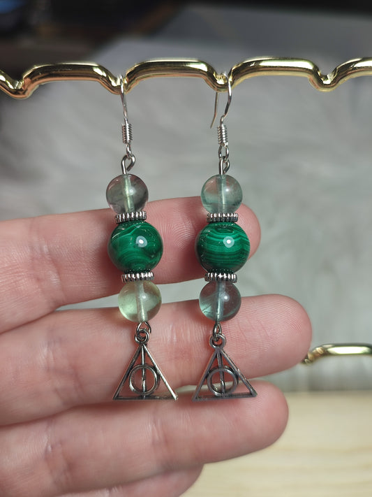 Pendientes largos - Modelo Slytherin