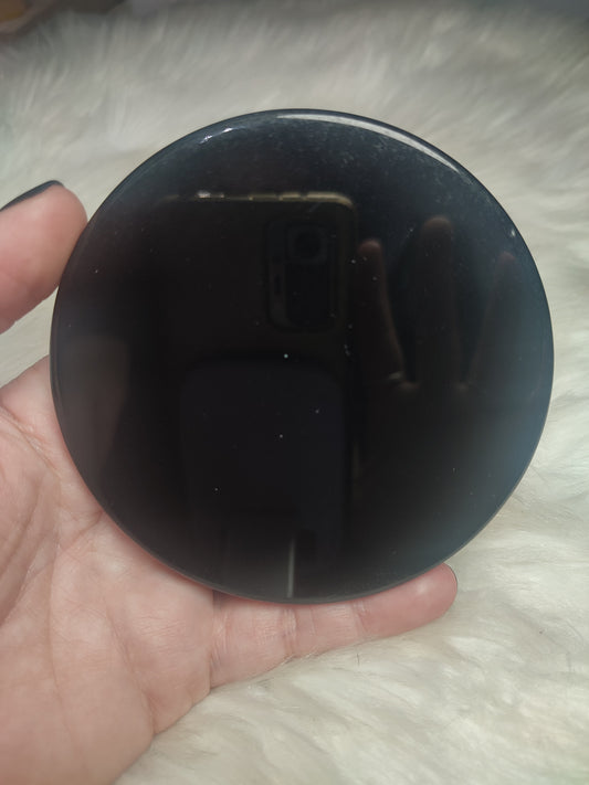 Espejo Scrying de obsidiana calidad B