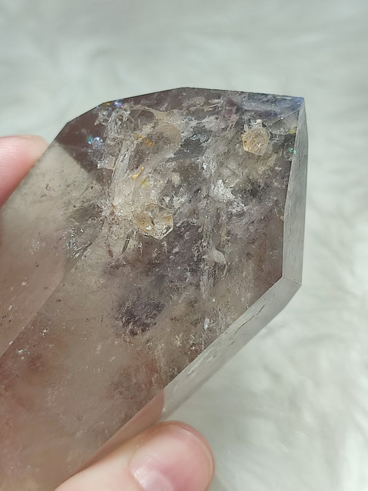 Cuarzo chamanico biterminado con cuarzo en cuarzo n° 143 - video