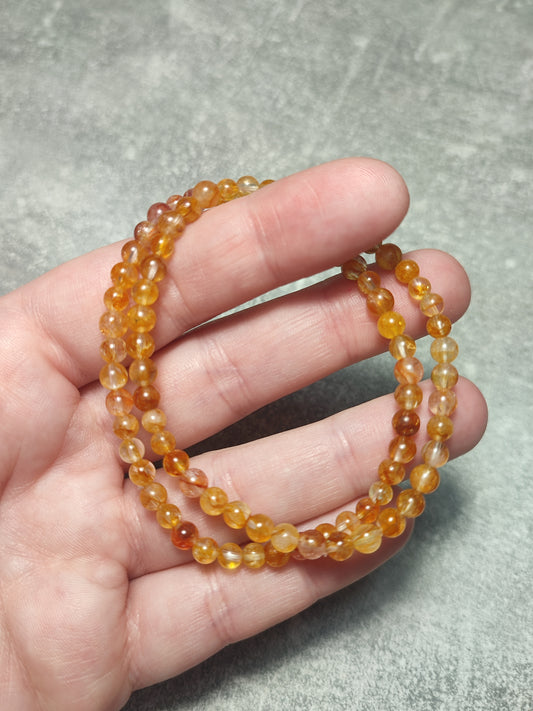 Pulsera elástica bolas 4 mm - cuarzo sanador