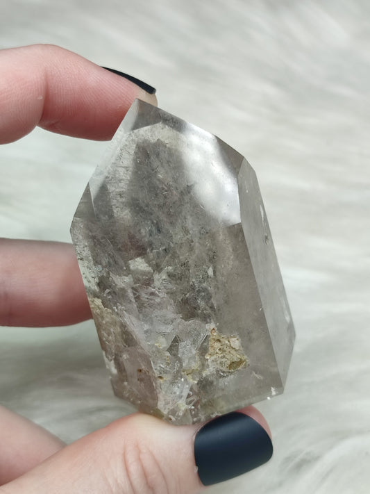 Punta cuarzo jardín con cuarzo en cuarzo n°135