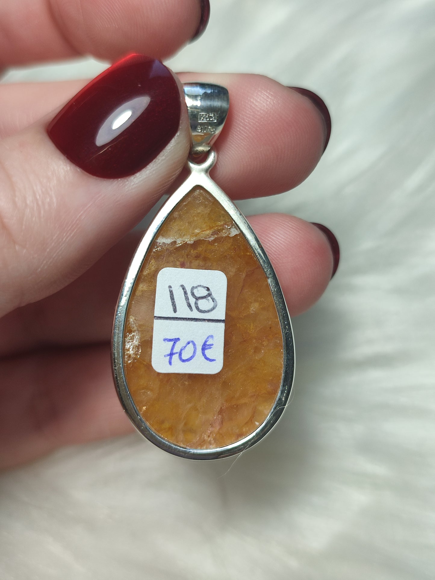 Colgante plata 925 con cuarzo Sanador n°118