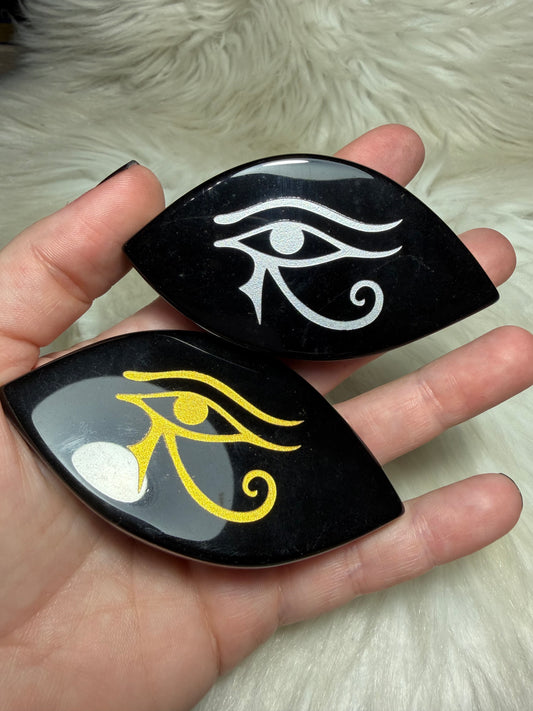 Ojo de Horus en obsidiana - 2 colores