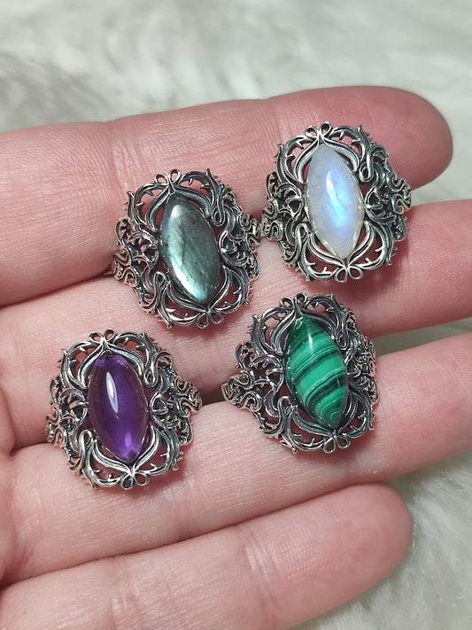 Anillo plata 925 Modelo Victoriano Ajustable