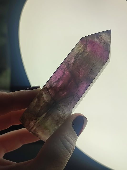 Punta flúorita bicolor Ahumada n° 99 - Video