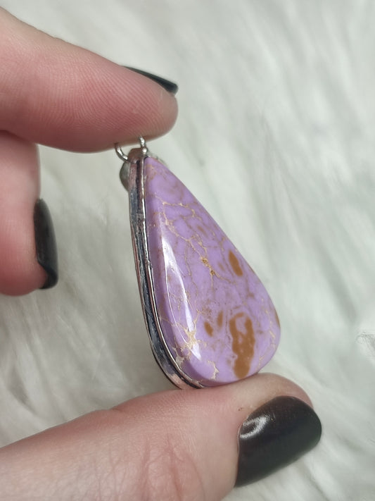 Colgante baño de plata con fósfosiderita - FOS1