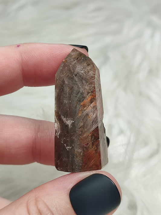 Punta cuarzo anfíbol n° 35