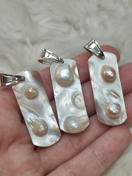 Colgante plata de ley 925 - madre perla