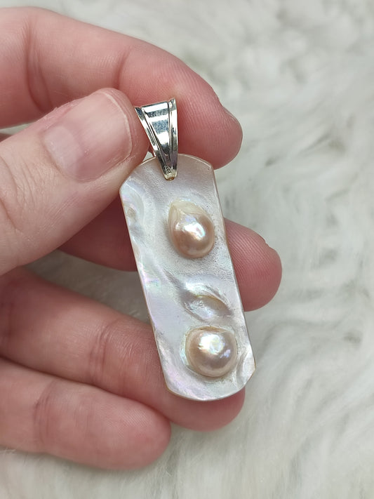 Colgante plata de ley 925 - madre perla