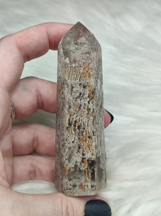 Punta cuarzo lodolita mil capas n°52