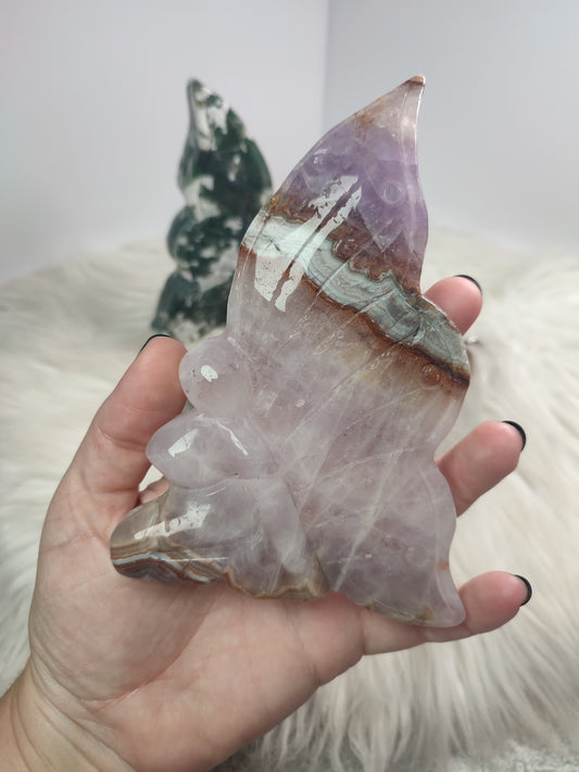 Hada tallada en amatista y Ágata 346 gramos
