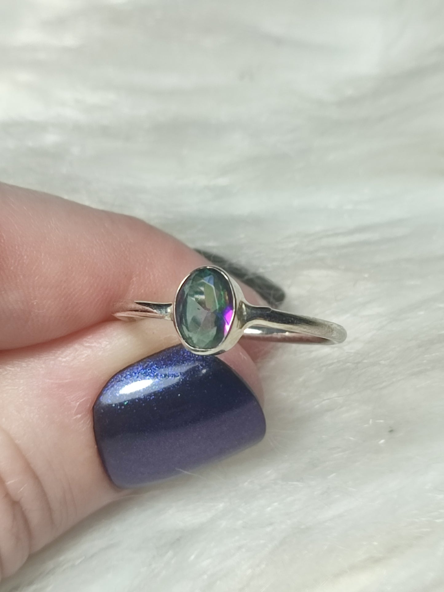 Anillo plata 925 con mineral 18.50 mm - Leer descripción