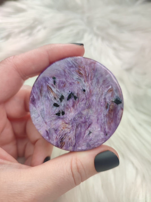 Placa o disco de Charoita alta calidad