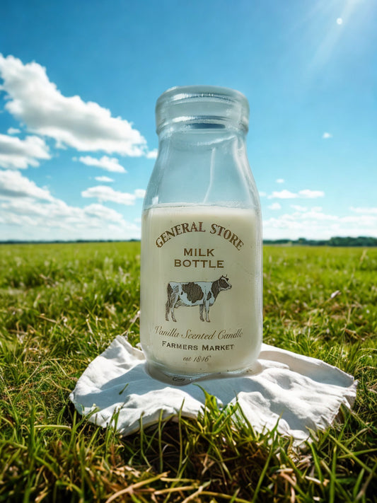 Vela Botella Leche Crema De Vainilla
