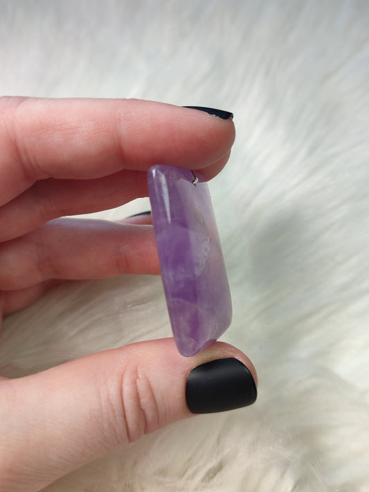 Colgante acero con amatista n°137