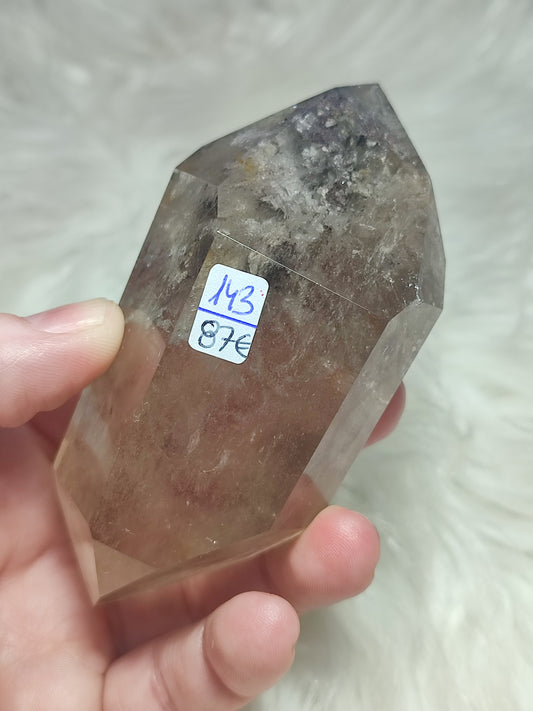 Cuarzo chamanico biterminado con cuarzo en cuarzo n° 143 - video