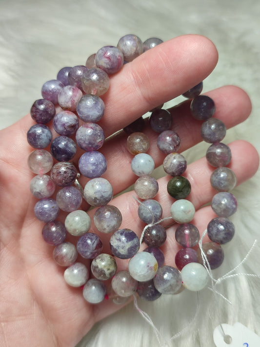 Pulsera elástica esferas de piedra unicornio extra 9 mm