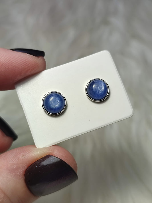 Pendientes plata 925 con cianita azul - n°2