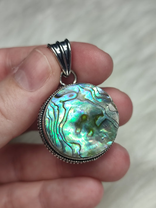 Colgante baño de plata con abulón - N° 69