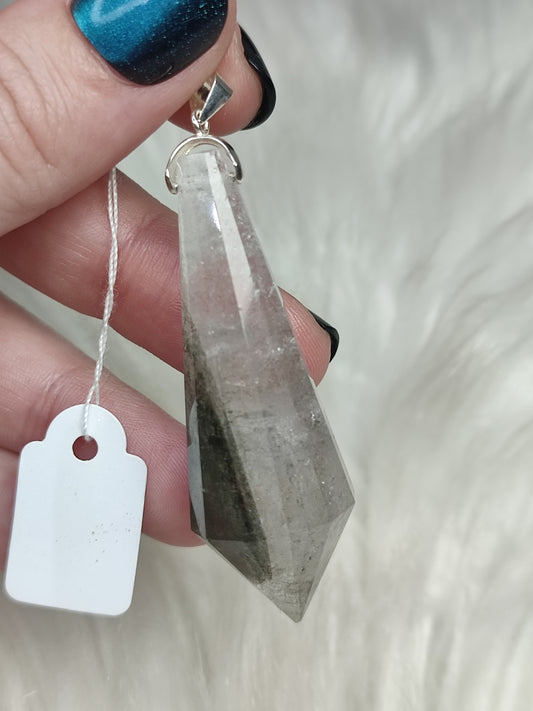 Colgante plata 925 péndulo vogel 12 caras - cuarzo jardín 3