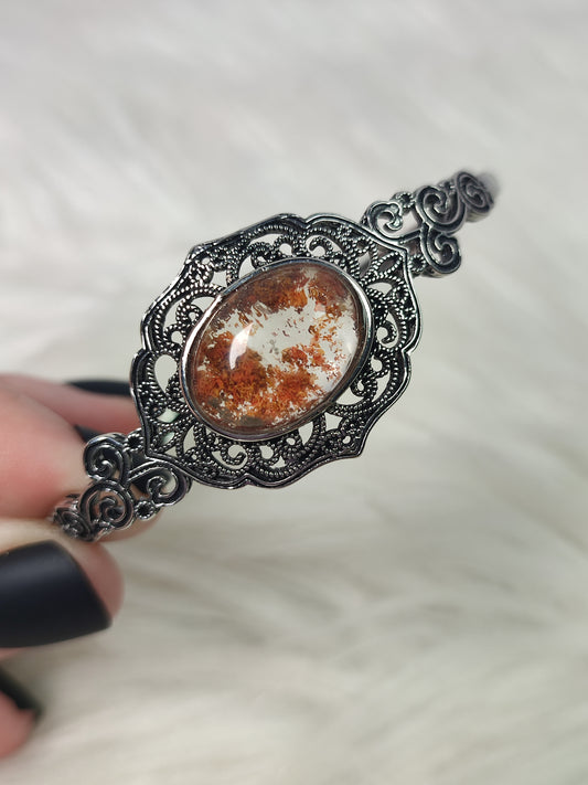 Brazalete ajustable con cuarzo jardín - n° 8