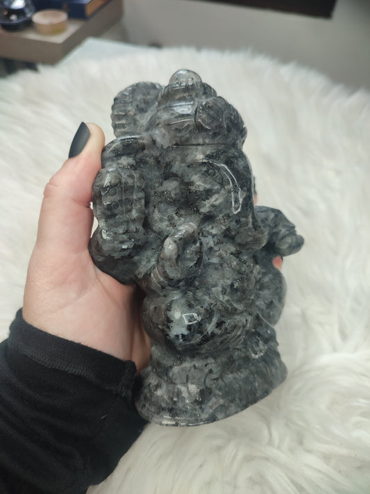 Gran Ganesha larvikita Protección - Video - 1036 gramos