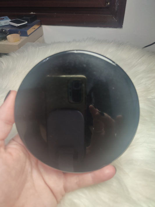 Espejo Scrying de obsidiana calidad A