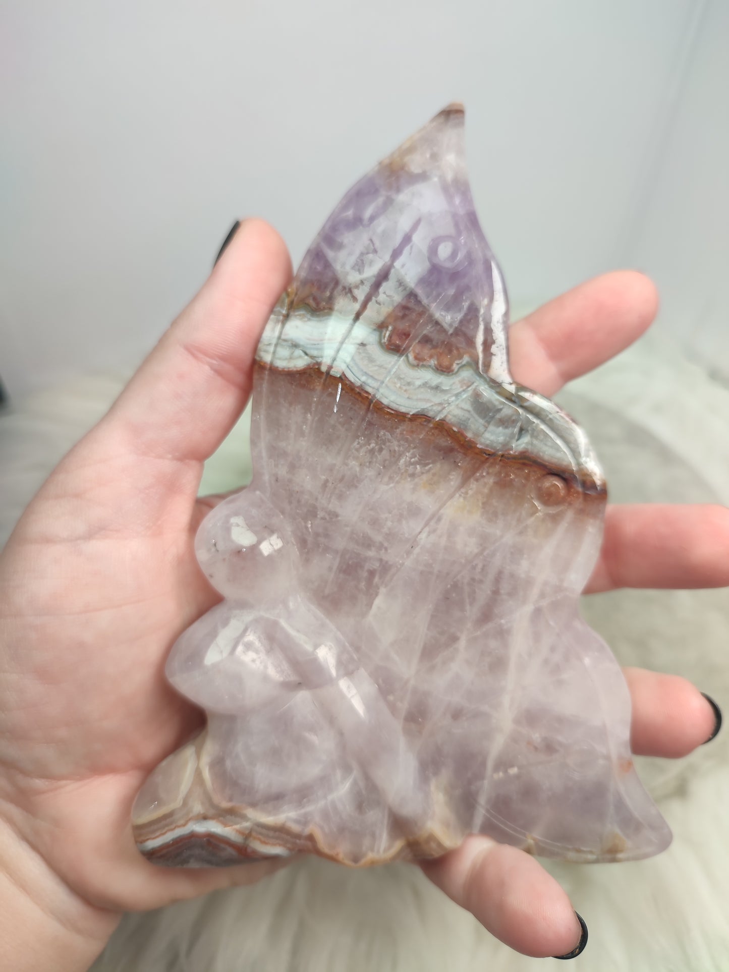 Hada tallada en amatista y Ágata 346 gramos