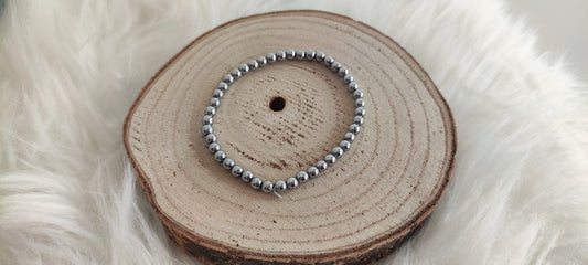 Pulsera elástica hematite 5 mm