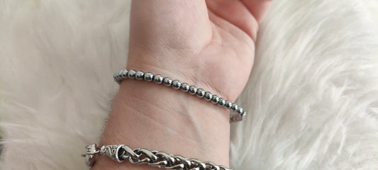 Pulsera elástica hematite 5 mm