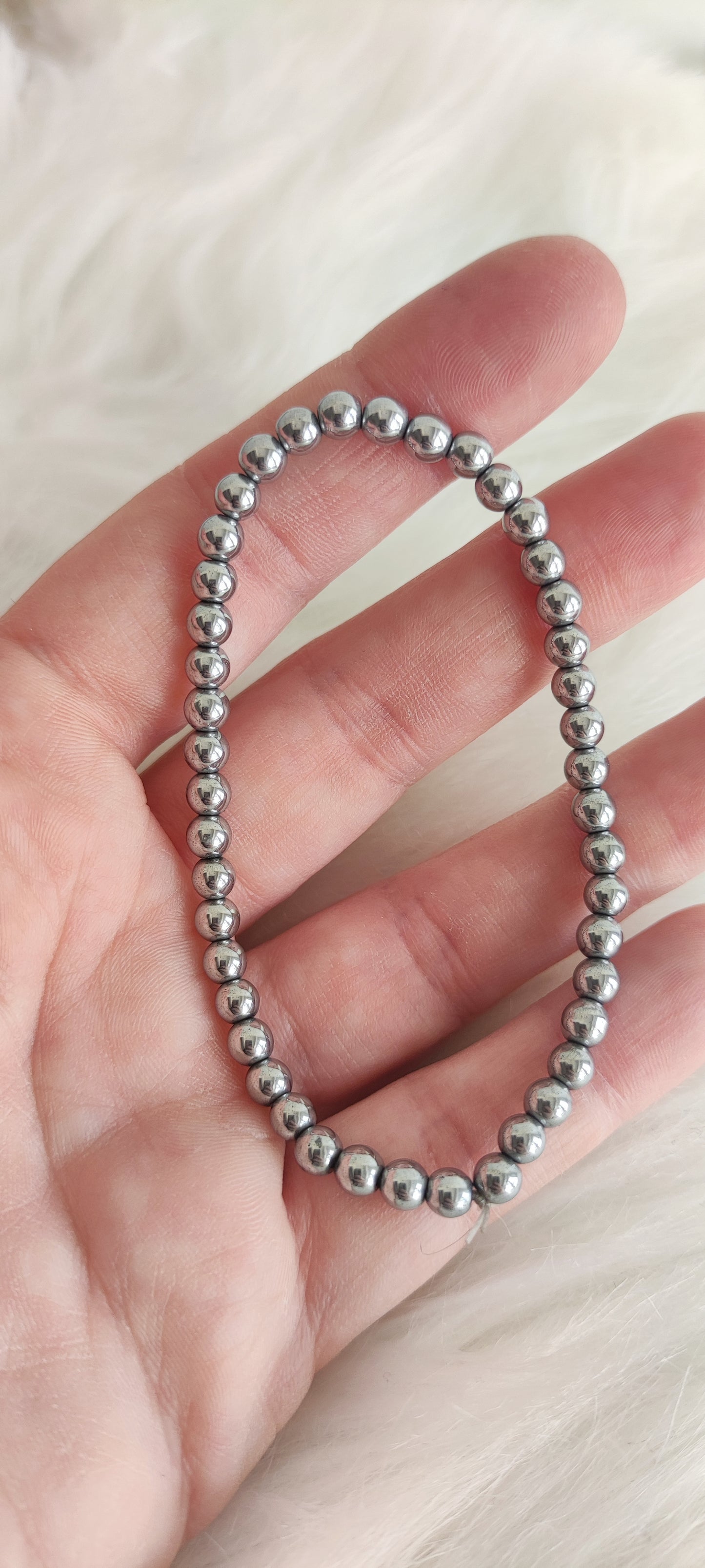 Pulsera elástica hematite 5 mm