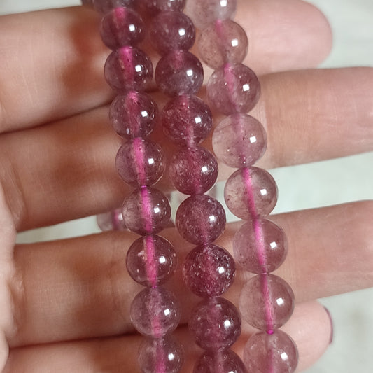 Pulsera elástica esferas de cuarzo fresa 8 mm