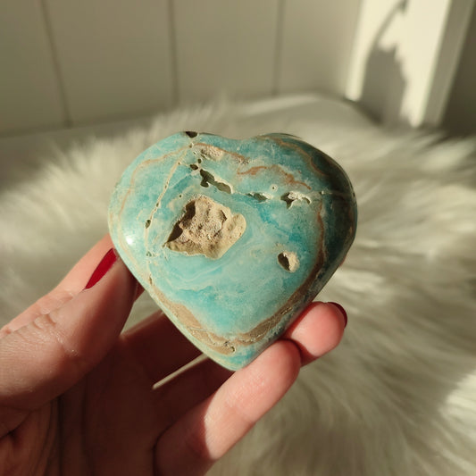 Corazon Aragonito azul