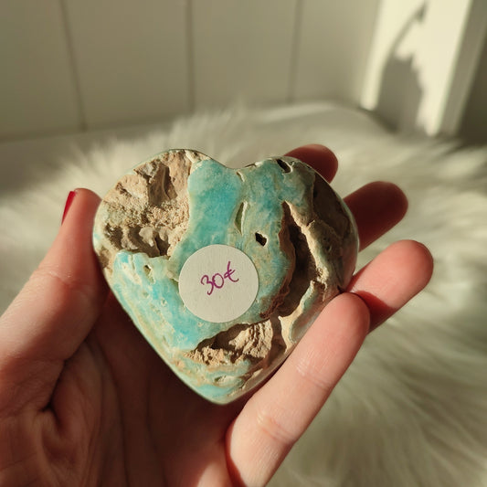 Corazon Aragonito azul